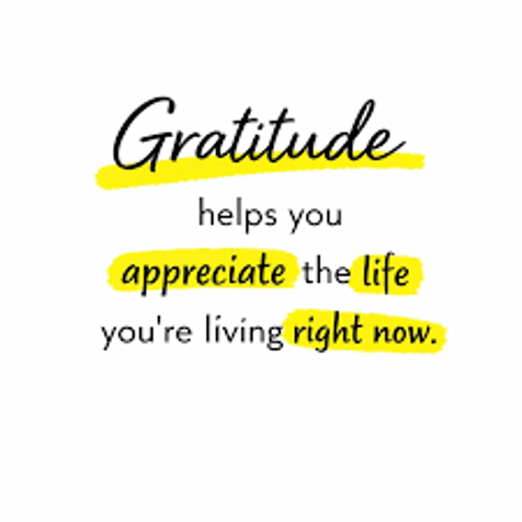A life of gratitude