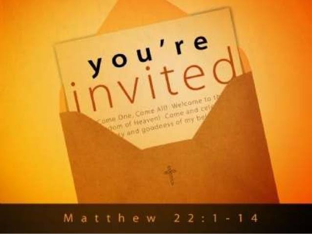 The wedding feast and how we need to do more than just “turn up”.